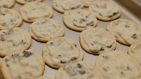 Cookies on baking sheet Stock Footage 120523154
