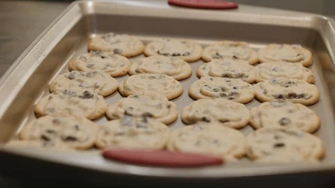Cookies on baking sheet Stock Footage 120523798