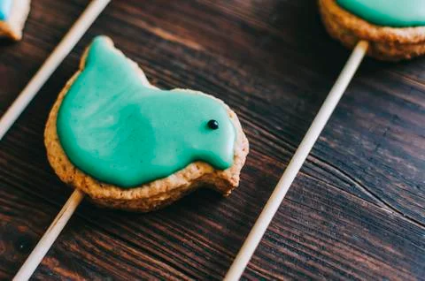 Cookies In Bird Form Stock Photos