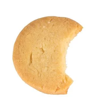 Cookies bite isolated on white background Stock Photos