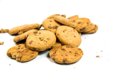 Cookies on black surface Stock Photos