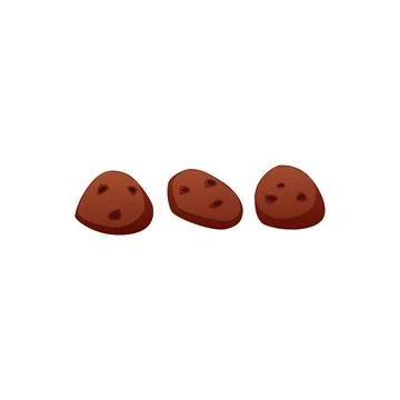 Cookies with Choco Chips flat vector icon. Delicious sweet pastry. Traditiona Illustrazione stock