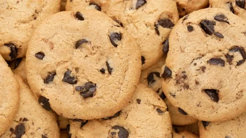 Cookies with chocolate - background. Stock Footage 142230935