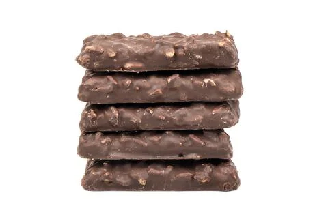 Cookies in chocolate Stock Photos