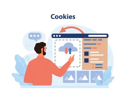 Cookies concept. Flat vector illustration Illustrazione stock