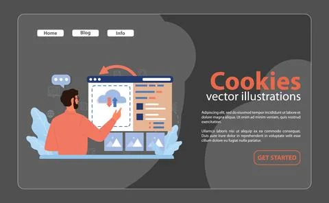 Cookies concept. Flat vector illustration 스톡 일러스트