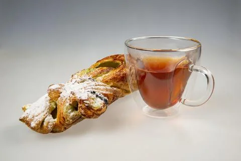 Cookies with a cup of tea Stock Photos