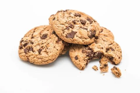 Cookies with dark chocolate chips Stock-Fotos