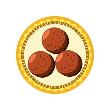 Cookies on dish 스톡 일러스트