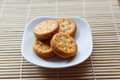 Cookies on the dish. Stock Photos