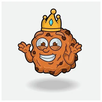 Cookies With Dont Know Smile expression. Mascot cartoon character for flavo.. Stock Illustration