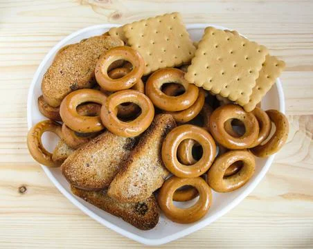 Cookies drying crackers Foto stock