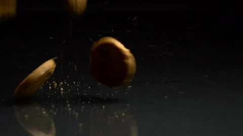 Cookies Falling in Slow Motion Stock Footage 67648387