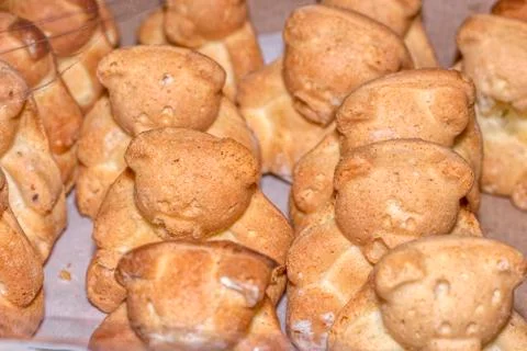 Cookies in the form of bears Stock Photos