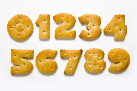 Cookies in the form of numbers Stock Photos