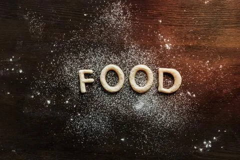 Cookies in forms of letters 스톡 사진