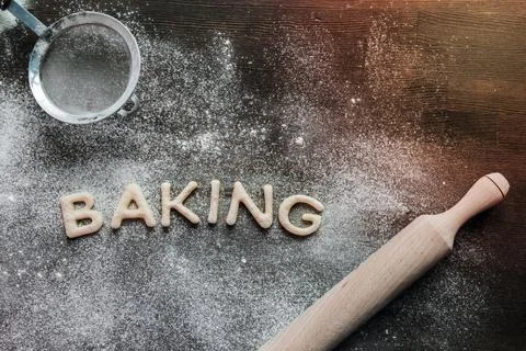 Cookies in forms of letters 스톡 사진