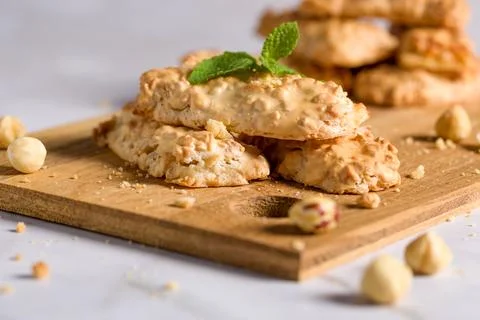 Cookies with hazelnuts Fotos Stock