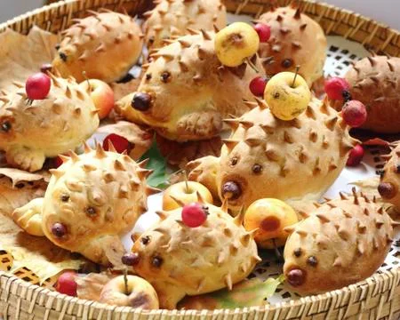 Cookies hedgehogs Stock Photos