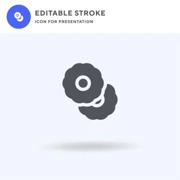 Cookies icon vector, filled flat sign, solid pictogram isolated on white, logo Stock Illustration