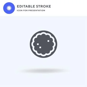 Cookies icon vector, filled flat sign, solid pictogram isolated on white, logo Illustrazione stock