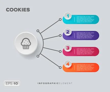Cookies Infographic Element Stock Illustration