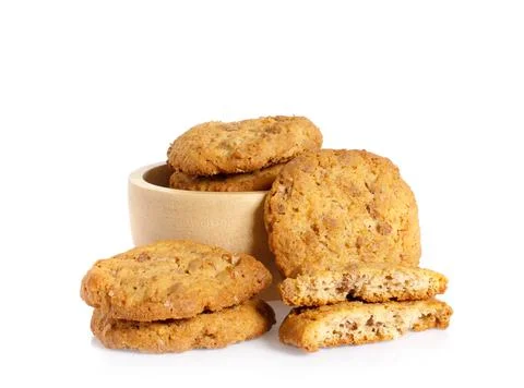 Cookies isolate on white background. Stock Photos