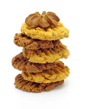 Cookies isolated on white background Stock Photos