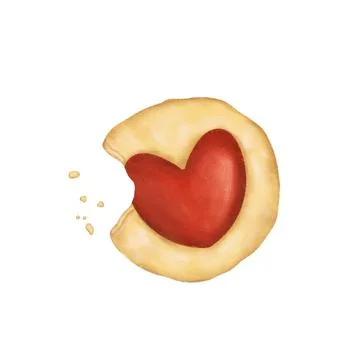 Cookies with jam Stock Illustration