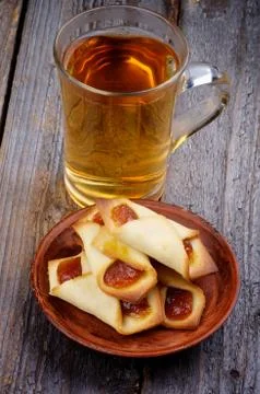 Cookies with Jam Wrapped Stock Photos