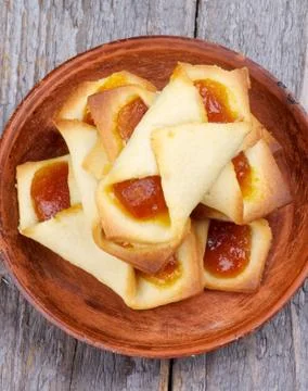 Cookies with Jam Wrapped Stock Photos