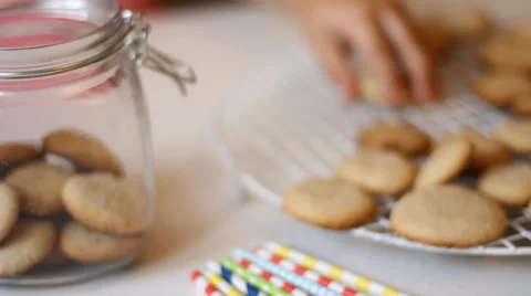 Cookies in a jar Stock Footage 54642127