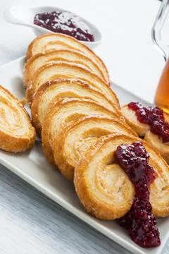 Cookies from layer dough Stock Photos