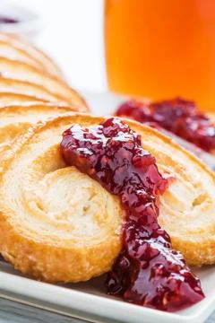 Cookies from layer dough Stock Photos