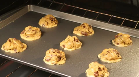 Cookies in oven, timelapse Stock Footage 62278562