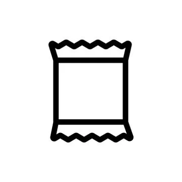 Cookies in the packaging icon vector. Isolated contour symbol illustration 스톡 일러스트
