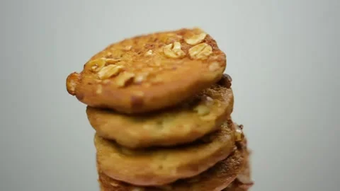 Cookies with peanuts, close-up. Stock Footage 246329516