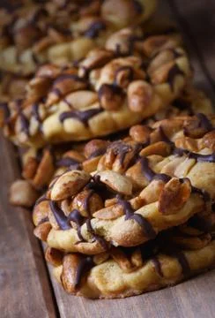 Cookies with peanuts Stock Photos