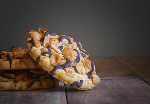 Cookies with peanuts Stock Photos