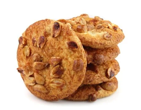 Cookies with peanuts Stock Photos