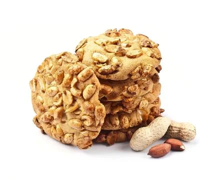 Cookies with peanuts Stock Photos