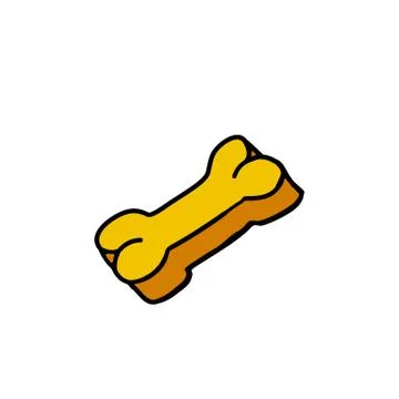 Cookies for pets doodle icon, vector color illustration Stock Illustration