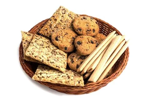 Cookies in plate ,clipping path Stock Photos