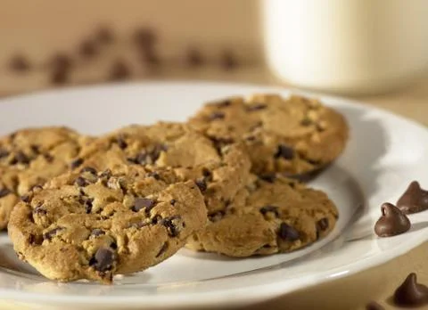 Cookies on Plate Stock Photos
