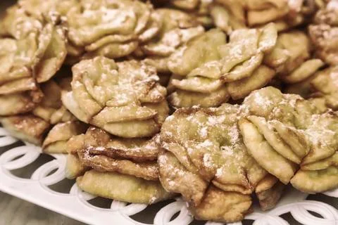 Cookies on a plate on the table. Stock Photos
