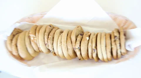 Cookies in a row Stock Footage 26339358
