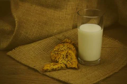 Cookies on a rustic background Stock Photos