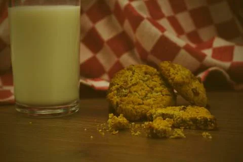 Cookies on a rustic background Stock Photos