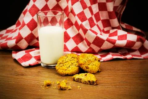 Cookies on a rustic background Stock Photos