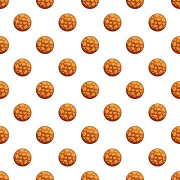 Cookies seamless pattern creating a dessert background Stock Illustration